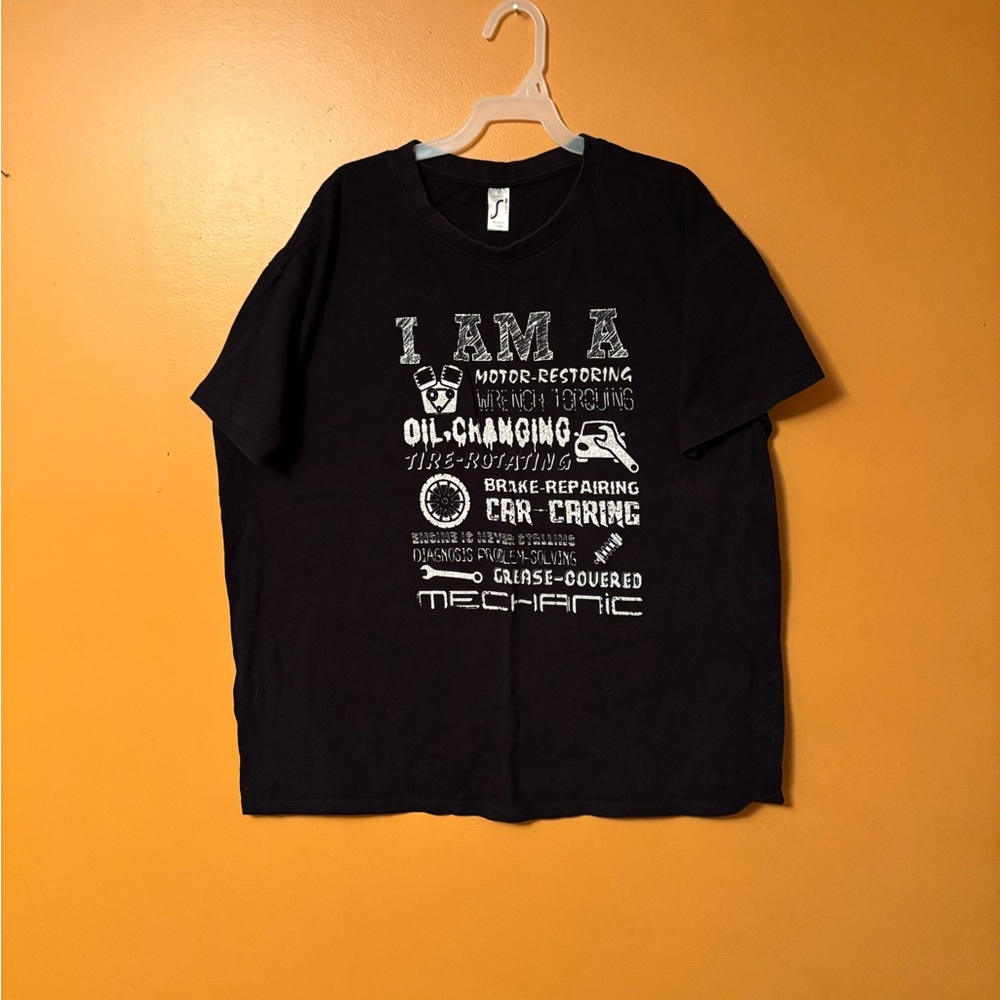 Men’s Black Graphic Mechanics T-Shirt